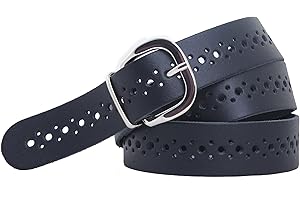 shenky - Ceinture en cuir - trouée - largeur 3 cm