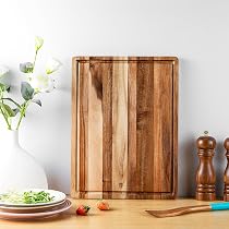 Tagliere Da Portata In Legno Di Acacia HOMESTEAD: 78,7 Cm, Con Manico, Spesso 2,5 Cm, Per Alimenti, FSC