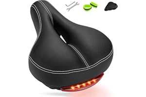 IPSXP Sella per Bicicletta, in Memory Foam a Rimbalzo Alto, Sedile Bicicletta Ergonomica Comoda Impermeabile con Palla d'urto a Doppia Molla, per Biciclette da Strada Mountain Bike e City Bike