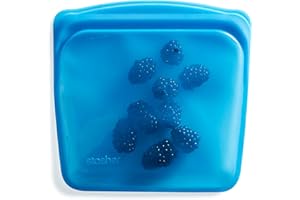 Stasher - Sacchetto per alimenti, 100% silicone, riutilizzabile, per sandwich, colore mirtillo