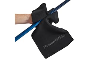 POWERGLIDE Asciugamano in microfibra per stecca da biliardo, rimuove grasso e sporco dalla stecca, adatto per stecche da biliardo e snooker, 49 x 25 cm