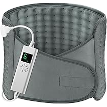 Beurer HK 49 Cosy Coussin Chauffant pour ventre et dos, avec bande élastique et Velcro, arrêt automatique, lavable en machine, ceinture chauffante, Gris