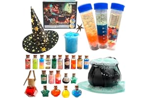 itsfairypro Potion Making Kit Children, 50+ Mystery Box with Magic Hat Mixes Potion Bottles Fairy Potions Kit for Kids Craft Toy Science Set for Girls Boy Age 6 7 8 9 10 11 12+