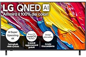 LG QNED AI QNED84 TV 55 pollici, Smart TV 4K, Processore α7 Gen8, Dynamic QNED Color, Design Ultra Slim, webOS con AI e telecomando puntatore AI, Gaming con VRR 4K@60Hz, 55QNED84A6C 2025