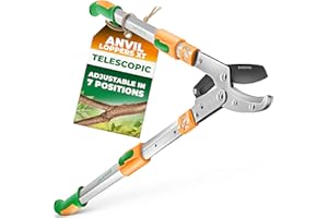 GRÜNTEK Telescopic Anvil Lopper XT 685-1015 mm, Lopping Shears Smart-Cutting System. Satisfaction Guarantee 30 Days !