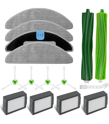 Accessoires Pièces Avec IRobot Roomba I1 I3 Evo I4 I6 I7 I8 E5 E6 Combo I5 J5 , 4 Brosse Principales 8 Filtres Hepa 8 Brosses Laterales 1 Roue Avant 91753087