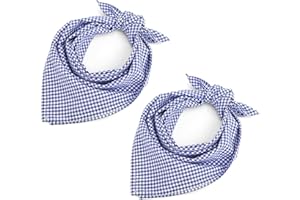 jiawaggag Trachtentuch Halstuch Kariert 50 * 50cm Oktoberfest Damen Outfit Trachtentücher Tuch Bayerische Accessoires für Karneval Oktoberfest Kostümparty