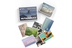 ‎METAFOX metaFox "Mutausbruch Postkarten Sprüche | 20 Motivationskarten für jeden Tag | Mutmacher Karten mit positiven Zitaten und Lebensweisheiten | Sprüchebox als Geschenk oder für dich