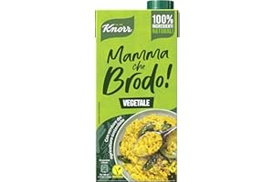 Knorr Mamma Che Brodo! - Brodo Vegetale Pronto, 100% Ingredienti Naturali, Senza Glutine e Lattosio, Con Verdure da Agricoltura Sostenibile - 1L