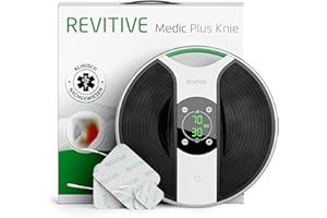 ‎REVITIVE Revitive Medic Plus Knie Durchblutungs-Stimulator | Bekämpft Knie- und Beinschmerzen sowie Schwellungen zwischen Fuß und Oberschenkel | medikamentenfrei, Schwarz, Weiß, Grün