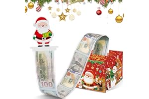 WenmthG Christmas Money Box Cash Gift Pull, Funny Pull Cash from Money Box Surprise Gift, Christmas Money Gift Boxes