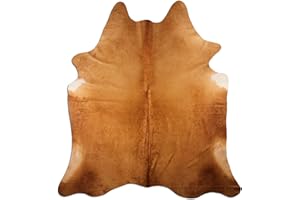 ‎LIVORIO Livorio Premium Kuhfell Teppich - Karamell - Caramel - einmaliges Naturprodukt aus Südamerika | Rinderfell | Echtfell