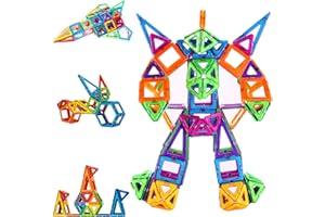 CONDIS Klocki Magnetyczne 114 Części, Magnetyczne Klocki dla dzieci Konstrukcyjne zabawki dla 3 4 5 6 7 Latka Prezent Chłopców Dziewczynek Kreatywne Zabawki Gry Przedszkola Świąteczne Prezent