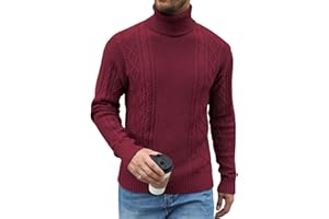 Zetieny Maglione Dolcevita Uomo Invernale Maglioncino a Collo Alto Manica Lunga Maglioni Slim Fit a Costine Maglia Sweater Tinta Unita Pullover