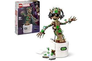 LEGO | Marvel La Danse de Bébé Groot, Figurine Animée à Construire pour Enfants, Personnage des Gardiens de la Galaxie, Set de Jeu Interactif Manuel, Cadeau de Super-Héros pour Garçons et Filles 76297