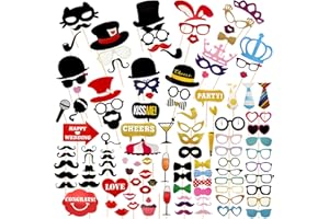 TOAOB THE ONE AND ONLY BABY TOAOB 115 Stück Party Foto Requisiten Fotobox Accessoires für Weihnachten Hochzeit Valentinstag Party Photo Booth Props Set