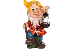 Birendy Piękne krasnale ogrodowe, różne motywy, również z oświetleniem solarnym LED (z widelcem i diodami LED wys.: 40 cm)