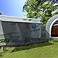 RV View Blocker Sun Shade Universal RV Awnings Privacy Screen Front Wall Screen 8ft x 12ft with Complete Kits