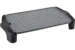 Jata GR558 Plancha de Asar, Antiadherente, Resistencia al rayado, 2500 W, Medidas 46 x 28 cm, Resistencia en forma M, Fabricada en España, Fácil limpieza, Bandeja recogesalsas ( Material Cerámica)
