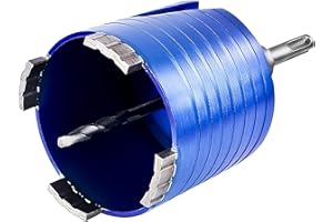 S&R Diamant-Bohrkrone 82 mm SDS-plus Dosensenker, Dosen-Bohrer für Beton, Vollziegel, Hohlziegel, Mauerwerk, Kalksandstein, Poroton und Naturstein, Trockenbohrkrone für Steckdosen