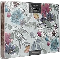 Set 4 Tovagliette In Sughero Con Stampa Oceano - Creative Tops, Blu, Antiaderenti E Resistenti Al Calore