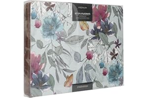 CREATIVE TOPS Platzsets mit Schmetterlingsmotiv Bedruckt, rechteckig, Unterseite aus Kork, Mehrfarbig, 30 x 23 cm