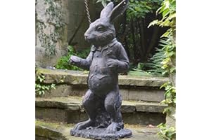 PW TOOLS Statue Jardin Alice au Pays des Merveilles, Chenille, Résine, Sculpture, Ornement Extérieur Intérieur, Cadeaux, Art Déco