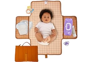 Hylat Baby Wickelunterlage – Faltbare & Abwaschbare Wickelmatte für Unterwegs – Leichte, Tragbare, mit Taschen & Klettverschluss – Hygienische Wickelunterlage für Kinderwagen & öffentliche Toiletten