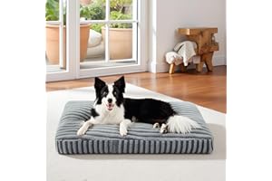Pawk Panier Chien Grande Taille, Coussin Chien Dehoussable Lavable, Lit pour Chiens Moelleux Respirant Antidérapant pour Grande Moyen Chiens et Chats, 89x58x10cm