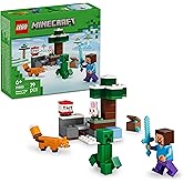 LEGO Minecraft Steve&rsquo;in Tayga Macerası 21583-6 Yaş ve &Uuml;zeri Kız ve Erkek &Ccedil;ocuklar i&ccedil;in Steve Minifig&uuml;r&uuml; ile Creeper ve Tilki 