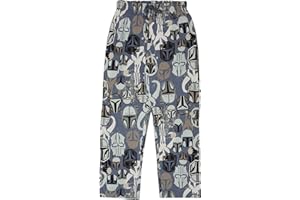 Popgear spodnie piżamowe Mężczyźni Gwiezdne Wojny Mandaloriański mitozaur logo męskie spodnie wypoczynkowe niebieskie/wrzosowy szary