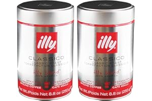 Illy Moka, 100% kawa Arabica, mielona kawa palona, espresso, normalne palenie, puszka, 2 x 250 g