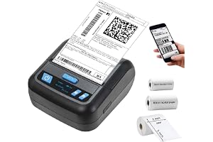 PeriPeri 3Inch Heavy Duty USB+Bluetooth Label + Receipt 2in1 Thermal Printer, Inkless Portable Printer for Print Labels Receipt Bill Compatible with iOS, Android, Windows & Mac (1 Year Warranty)