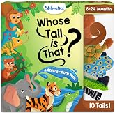 Skillmatics Sensory Cloth Book – 10 Animal Tails, Interactive Baby Book | Baby Book with Crinkle Pages, Early Learning & Sens