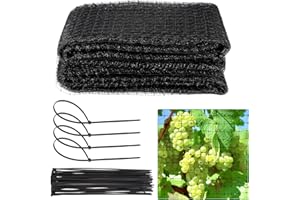 Gueenky Filet Protection Jardin, 2,1m×10m Filet Anti Oiseaux Noir Filet de Jardin Potager Voliere de Protection Anti-Oiseaux pour Protéger Plantes Fruits Fleurs Étangs