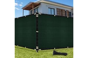 UIRWAY Telo Ombreggiante Sabbia 1,8m x 10m Rete Ombreggiante Occhiellato Protezione 90% Blocco Privacy Servizio Pesante HDPE 170g/m² Frangivista per Recinzione Giardino Terrazzo (Verde)