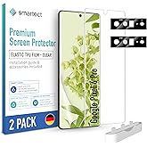 smartect TPU Pellicola Protettiva [2 + 2 Pezzi] per Google Pixel 6 Pro, Schermo + Fotocamera, Copre l'intero Display, Protegg