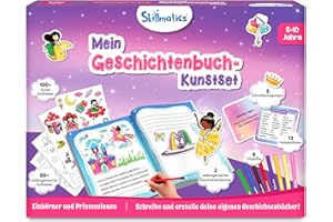 Skillmatics Geschichtenbuch Kunstset- Einhorn & Prinzessinnen, Osterkorb Füllung, schreiben & erstellen Märchen Geschichten, kreative Aktivität für Mädchen & Jungen, Geschenke für Kinder im Alter von