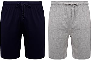 Sock Stack Mens Lounge Shorts Pyjama Jersey PJ Short for Men Organic 60% Cotton Rich Pajama Pack of 2