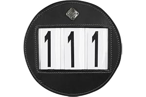 Lemieux Bridle Number Holder Round Black Plain, Competiton Holders Unisex Adulto, One Size