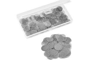 GOLDEN BEADS 150 Pcs Pipe Screens Stainless Steel Smoking Pipe Bowl Screens 20mm Bong Gauzes Filters with Storage Box
