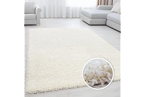 ‎MIOVANI Miovani Hochflor Teppich 100x200 cm Creme - Besonders weicher Shaggy Teppich in vielen Farben & Größen für Dein gemütliches Zuhause - Teppich Wohnzimmer & Schlafzimmer