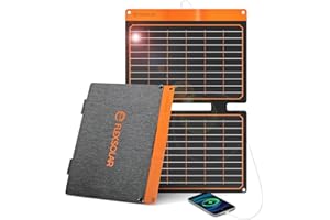 Flexsolar Solarpanel Faltbar 20W,Tragbar Solar Ladegerät mit 2 USB Anschluss(USB-A/Type-C),IP67 Solar Panels Camping Outdoor für Handy iPhone Smartphone Tablets GoPro usw