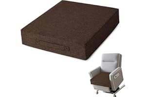 AddGrace Recliner Cushions for Elderly Thick Seat Cushion 20"x20"x4" Chair Pads with Non Slip Backing and Washable Cover for Couch Armchair Chairs Coffee