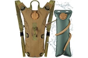 Neloheac Mochila Hidratación con Bolsa de Agua 3L Tactica, Chaleco Hidratacion Trail Running Ligero, Packs Hidratación para Ciclismo Senderismo MTB Bicicleta