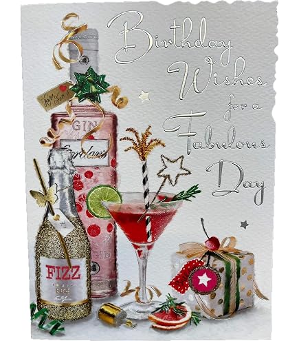 Geburtstagskarte Mit Champagnerglas – Buntes Design Für Sie
