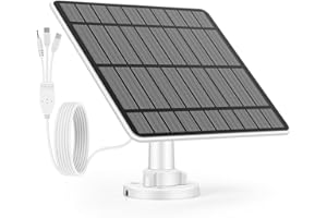 Weinsamkeit 5W Solarpanel für Eufy Kamera, Solarmodul Kompatibel mit Eufy Cam, 2C/2C Pro, 2/2Pro, E20/E40 Kamera, Enthält USB-C, Micro und DC-Schnittstellen, 3M Kabel, IP65 Wasserdichtes