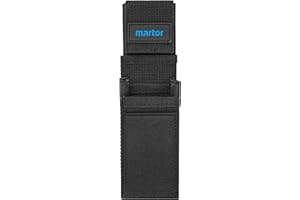 MARTOR Gürteltasche M Für Cuttermesser, Tasche mit 5 Fächern Für Sicherheitsmesser/Stift/Schere, mit Clip & Klettverschluss, Nylon, Schwarz