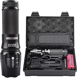 Shadowhawk X800 2500 lumens Torches Super Bright Led Torch Powerful Military Tactical Flashlight 26650 Battery Torch for Camping Hiking