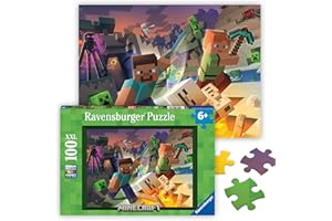 RAVENSBURGER Puzzle dla dzieci 2D: Minecraft 100 elementów